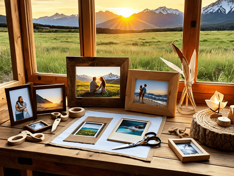 DIY photo frames display