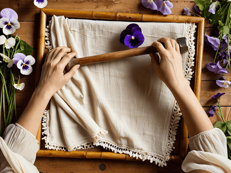 Flower Pounding Tataki Zome technique