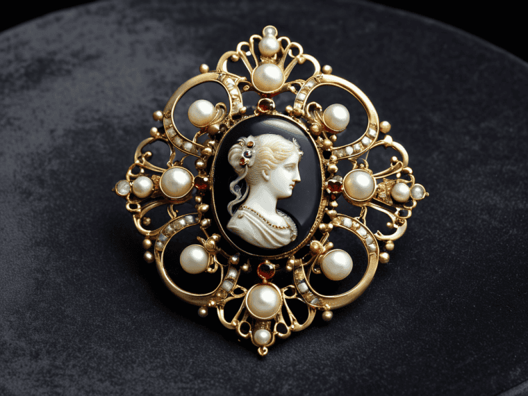 Victorian Mourning Jewelry brooch