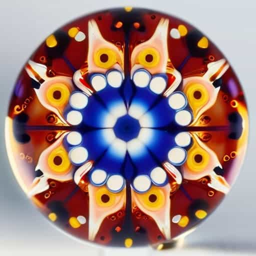 Mastering the Murrine Glassmaking Process cane design.