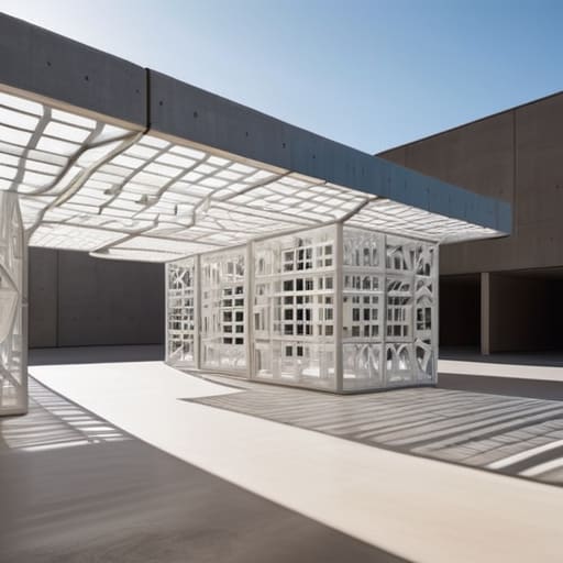 Voxel-Based Textile Architecture building with pixels.